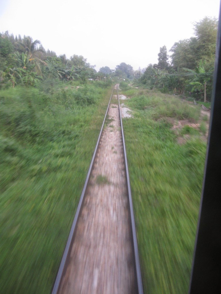 The railway track on the Thai side of the border - this is the main international line that links Bangkok with Singapore