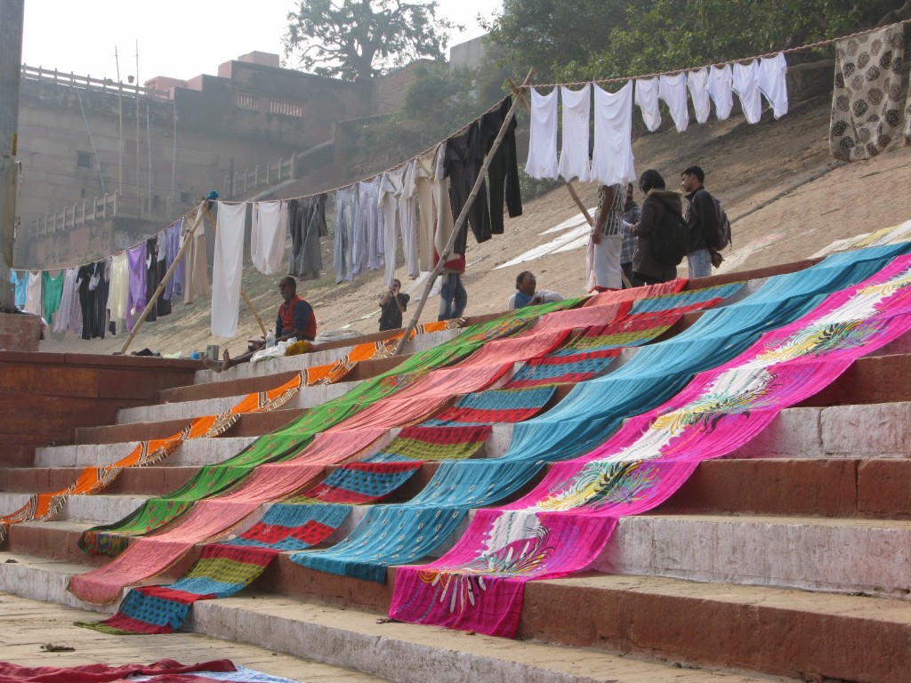 Laundry drying in Varanasi