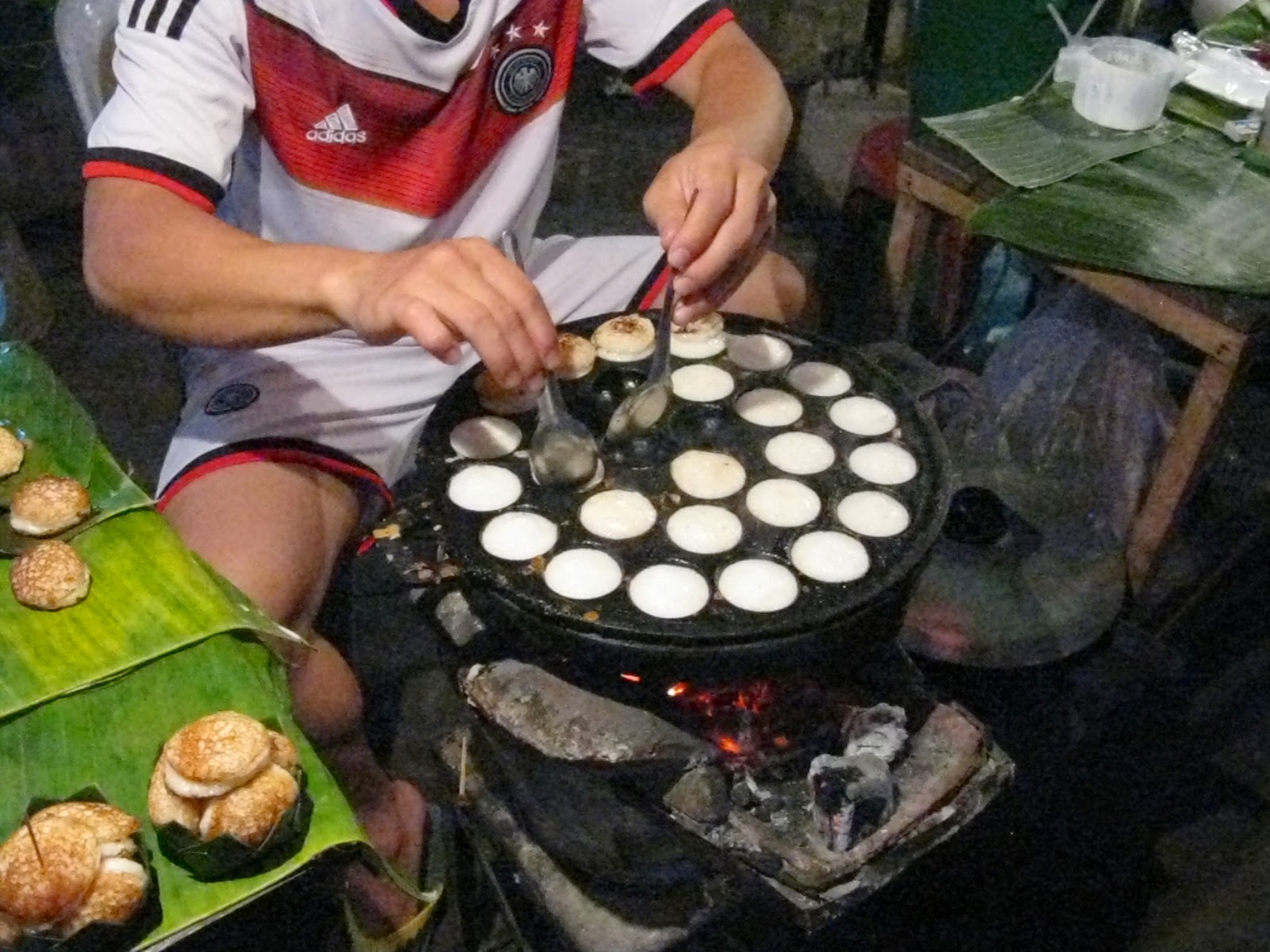 Coconut pancakes at the night market