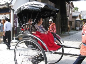 Rickshaws are still popular in tourist areas