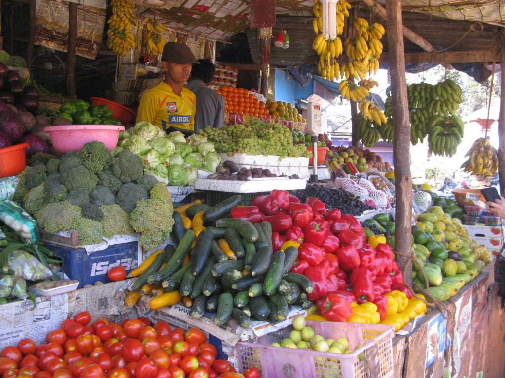 Fruit and veg stall in Chapora village