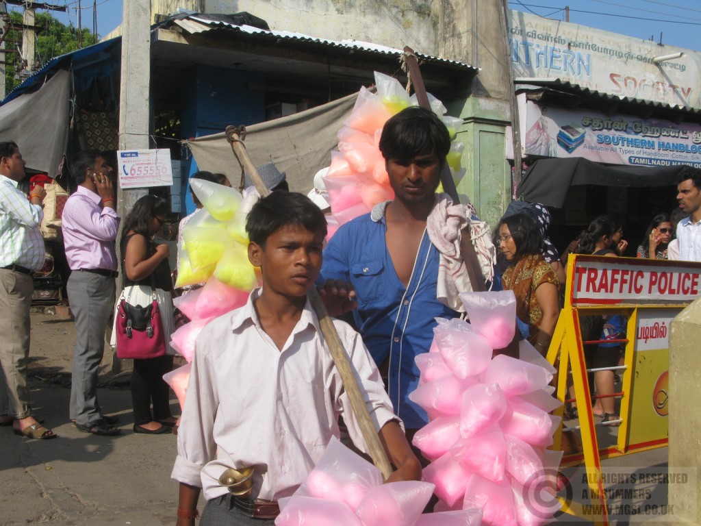 Candy floss sellers, Kanyakumari