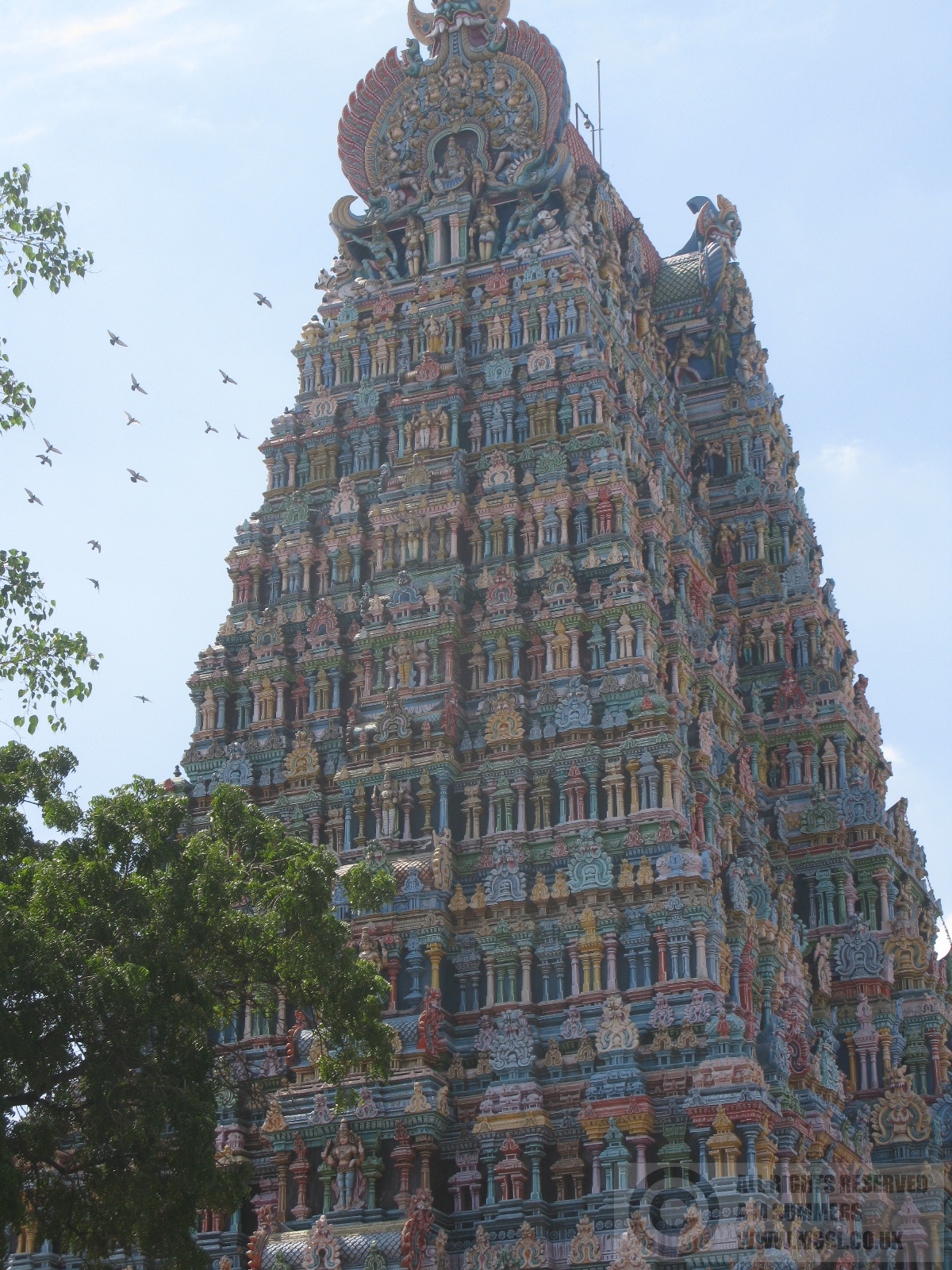 Gopura at Meenakshi temple, Madurai
