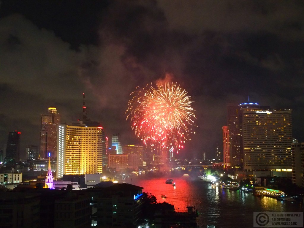 Night time view with free firework show