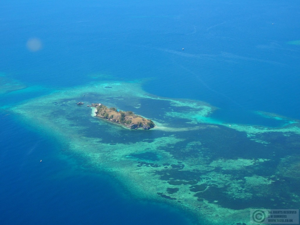 Even from the air, the snorkeling and diving spots around Labuan Bajo look amazing