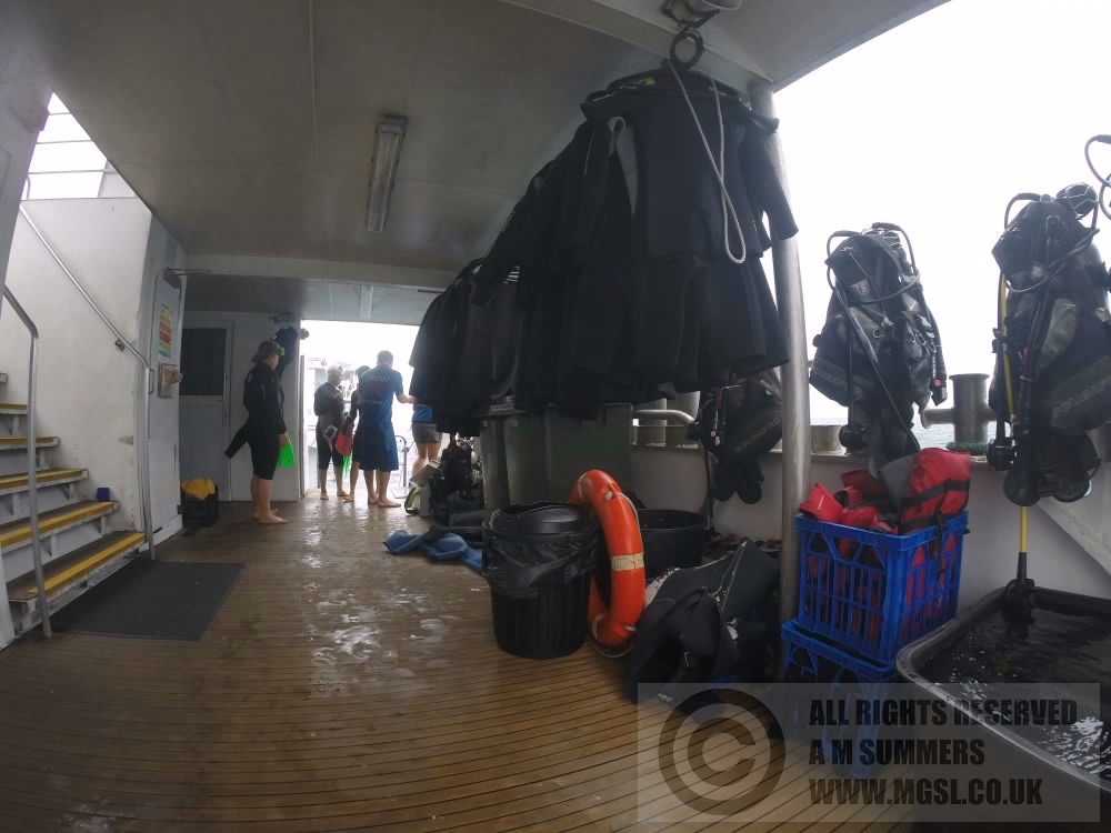 Dive equipment on the boat