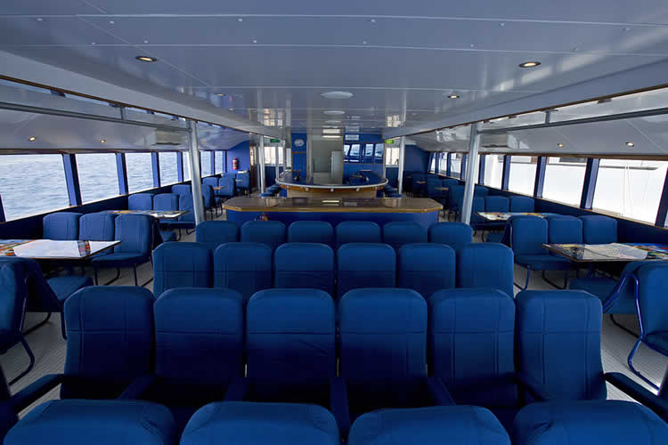 Inside the boat (company publicity photo)